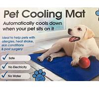 Mega_Jumble Self Cooling Gel Pet Dog Cat Cool Mat Pad Bed Mattress Heat Relief Non-Toxic 60 x 90cm Blue