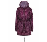 Mega_Jumble Women Printed Cagoule Raincoat Shower Proof Mac Lightweight Hooded Jacket - Ladies Kagool Kagoul Water Repellent Parka Rain Coat (UK, Alpha, L, Regular, Regular, Wine Butterfly)