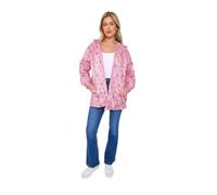 Mega_Jumble Women Printed Cagoule Raincoat Shower Proof Mac Lightweight Hooded Jacket - Ladies Kagool Kagoul Water Repellent Parka Rain Coat (UK, Alpha, S, Regular, Regular, Pink Rose)