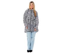 Mega_Jumble Women Printed Cagoule Raincoat Shower Proof Mac Lightweight Hooded Jacket - Ladies Kagool Kagoul Water Repellent Parka Rain Coat (UK, Alpha, XXL, Regular, Regular, Zebra)
