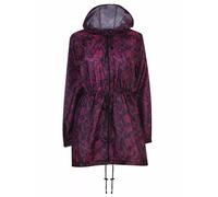 Mega_Jumble Women Printed Cagoule Raincoat Shower Proof Mac Lightweight Hooded Jacket - Ladies Kagool Kagoul Water Repellent Parka Rain Coat (UK, Alpha, L, Regular, Regular, Red Fire)