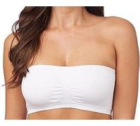 Mega_Jumble Women Seamless Padded Strapless Bandeau Bra Ladies Removable Pads Top Boob Tube Sports Yoga Everyday Wear Bras (Pack of 3) (as8, Alpha, xx_l, Regular, Regular, White, XXL)