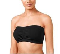 Mega_Jumble Women Seamless Padded Strapless Bandeau Bra Ladies Removable Pads Top Boob Tube Sports Yoga Everyday Wear Bras (Pack of 3) (as8, Alpha, s, Regular, Regular, Black, S)