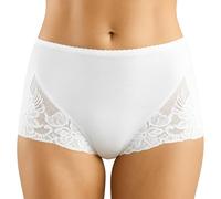 Mega_Jumble Women's Full Maxi Lace Stretch Briefs Panties | Ladies Comfort Support Knicker Cotton Bikini Underwear (Pack of 3) (as8, numeric, numeric_14, regular, regular, White, 14)
