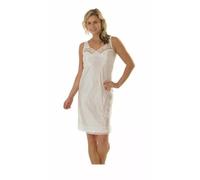Mega_Jumble Womens Full Slip Underskirt Nightdress Cling Resistant Lace Cups Soft knit Petticoat 39" Nightwear Dress UK10-30 (UK, Numeric, 18, Regular, Regular, Ivory)
