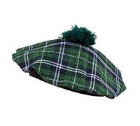 Mega_JumbleSale® Adult Scottish Mrs Tartan Beret - Scotland Scot Burn Night Hats for Theme Party Hen/Stag Night Fancy Dress Costume Accessory (Green)