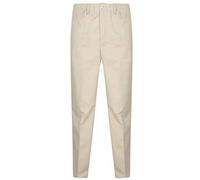 Mega_JumbleSale® Men's Elasticated Waist Casual Rugby Trousers Workwear Bottoms Straight Leg Formal Smart Pant (40W / 27L, Stone)