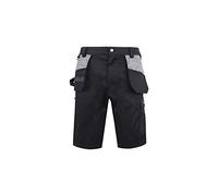 Mega_JumbleSale® Men's Heavy Duty Work Cargo Combat Safety Shorts Multi Pockets Two Side Pockets Work with Multiple Pockets Hammer Loop Black Cargo (42W)