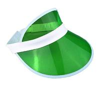 Mega_JumbleSale® Pack of 10 Sun Visor Adult Red Green Blue Yellow Purple Pink and Multi pack Fancy Dress Party Hen Night (Green)