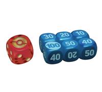 Mega Lucario League Battle Deck Clear Redw/ Gold Die & Small Blue w/ Light Blue Dice (6)