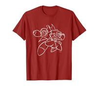 MEGA Man VS. ProtoMan (A) T-Shirt, Men, Cranberry Red, 3X-Large