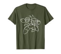 MEGA Man VS. ProtoMan (A) T-Shirt, Men, Olive Green, X-Large