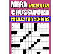 Mega Medium Crossword Puzzles for Seniors: Play challenging puzzle games that help boost your mental and brain activity