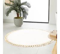 Mega Merchant Area Rugs Living Room Washable Area Rugs English Home Foldable 120Cm Carpet,ecru