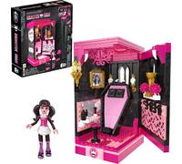 MEGA Monster High Action Figure Building Set Draculaura's Boo-k Crypt with 301 Pieces, Book Nook for Collectors, HXJ88