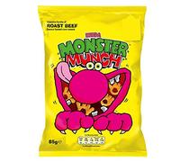 Mega Monster Munch Roast Beef Flavour Baked Corn Snack 85g PMP (Pack of 12 x 85g)
