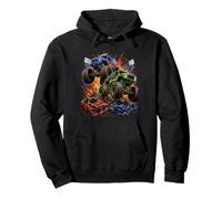 Mega Monster Trucks Car Crush Mayhem Arena Pullover Hoodie