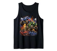 Mega Monster Trucks Car Crush Mayhem Arena Tank Top
