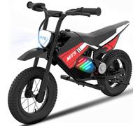 MEGA MOTION PRO Kids Electric Motorcycle, 150W Motor, 2 Speed Modes (8/16 km/h), 5.2Ah Battery, Up to 15 km Range, 12-Inch Air Tyres, LED Lights, Drum Brake, Max Load 40 kg