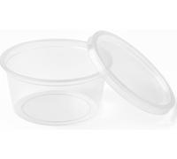 Mega Packaging (800 Pcs 2oz Clear Round Pots with Separate Lids Portion Cups - Deli Pots, Perfect for Takeaways, Restaurants, Sauces, Ketchup, Food Storage Container