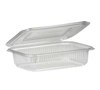 Mega Packaging Clear Plastic Hinged Take Out Containers Disposable Clamshell Food Cake Containers with Lids - Best for Dessert, Cakes, Cookies, Salads, Pasta, Sandwiches (1250cc - 200Pack)