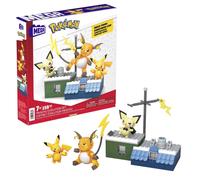 MEGA Pok?mon Action Figure Building Toys for Kids, Pikachu Evolution Set with 159 Pieces, 3 Poseable Characters, 8 Year Old Gift Idea, HKT23