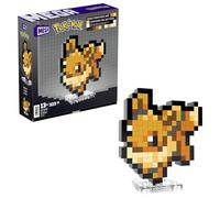 MEGA Pokémon Action Figure Building Set Age 13+, Eevee with 323 Pieces and Pixel Retro Style, for Table or Wall Decor, Build & Display Toy for Collectors, HTH78