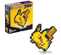 MEGA Pokémon Action Figure Building Set Age 13+, Pikachu with 400 Pieces and Pixel Retro Style, for Table or Wall Decor, Build & Display Toy for Collectors, HTH74