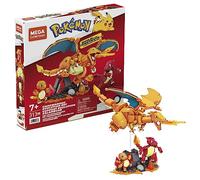 MEGA Pokémon Action Figure Building Toys for Kids, Charmander Evolution Set with 300 Pieces, 3 Poseable Characters, Charmeleon and Charizard, HFG06
