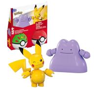MEGA Pokémon Action Figure Building Toys Set, Poké Ball 2-Pack, Pikachu and Ditto with 42 Pieces, for Kids, JCT43