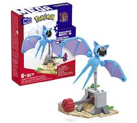 MEGA Pokémon Action Figure Building Toys, Zubat's Midnight Flight with 61 Pieces and Flying Motion, 1 Poseable Character, Gift Idea for Kids, HKT19