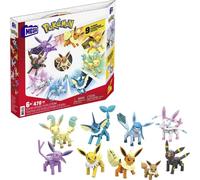 MEGA Pokemon Building Toy Kit Eevee Evolution Set (470 Pieces) with 9 Figures