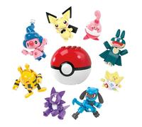 MEGA Pokémon Building Toys Set Trainer 8 Pack with 189 Pieces, 8 Articulated and Poseable Characters, 2 Inches Tall, for Kids, HKT24