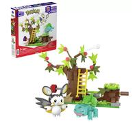 Pokémon Action Figure Building Toys, Emolga and Bulbasaur's Charming Woods with 194 Pieces, 2 Buildable Characters and