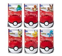 Mega Pokemon GFC85-963H Poke Ball Building Set, Pikachu, Bulbasaurus, Charmander, Eevee, Picchu, Zeirtle, Ages 6+