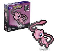 MEGA Pokemon Mew 434 Piece Building Set with 1 Pixelated Retro Action Figure for
