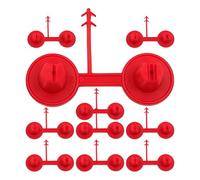 Mëga Red Nozzle, 10 Pieces Heavy Duty ABS Construction, 5.5x2cm, Precision Wedge Spray, Föam Insulation Gün Nozzle, Quick and Easy Installation, for Many Applications