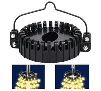 Mega Topper 2-in-1 Flagpole Lights Hook Christmas Tree Light Kit for Hanging Strings & Xmas Patio Yard Party Decoration with Rope Hook