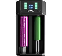 Mega USB Battery Charger for Efest, for AA AAA 18650 21700 Batteries Dual Slot Fast 1A NiMH Li-ION, TVDC, 2 ml cartridge, No Nicotine