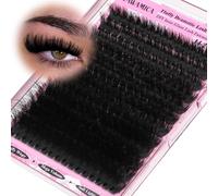 Mega Volume Lash Clusters 14-24mm Fluffy Wispy Cluster Eyelash Extensions D Curl Individual Lashes Dramatic Thick 260D Cluster Lashes DIY Lash Extensions for Baddie Makeup by Yawamica