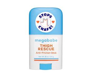 Megababe Mini Thigh Rescue Anti Chafe Stick - Tamanho de Viagem com Aloe, Romã and Grape Seed Oil
