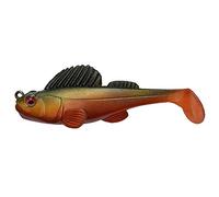 Megabass PRE-RIGGED SOFT LURE DARK SLEEPER 3/8-7.5CM - 10, per unit, Dark Shad, 04, 7.5