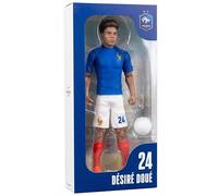 Megableu - FFF Gifted No. 24-20 cm - Large Realistic & Articulated Football Figure with 10 Points - Officially Licensed Product of the French Team - Football Toy with Ball