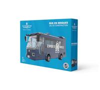 Megableu - Olympique de Marseille Bus - 319 Building Bricks - Official Om Licensed Model - Construction Game for Adults & Children - Gift Idea Fans - Football Supporter Om