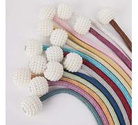 Megachest 2 Pcs Magnetic PEARL Curtain Tiebacks Curtain Clips Rope Holdbacks Curtain Holder Buckles 15 COLORS (LAVENDER)