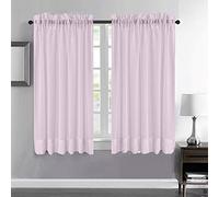Megachest a Pair of lucy linen-like voile sheer curtains (linen-look light pink, 56" wideX108 drop2 Panels)