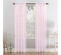Megachest a pair of slot top voile curtains (Blush, 56" wideX54 drop 2 Panels)