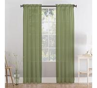 Megachest a pair of slot top voile curtains (Moss, 56" wideX48 drop 2 Panels)