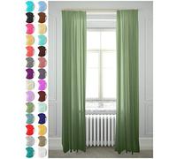 Megachest gathering tape voile curtain(moss, W 56" x L 72" (2 Panels))