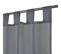 Megachest lucy Woven Voile Tab Top Curtain 2 Panels with ties (28 colors) (dark silver, 56" wideX72 drop(W142cmXH183cm))